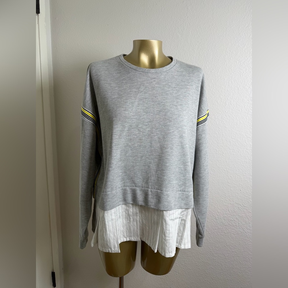 Maeve Anthropologie Stripe Tape Twofer Blouse S - Picture 2 of 6